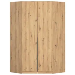 ECKKLEIDERSCHRANK Alabama Eiche Dekor B: 117 cm