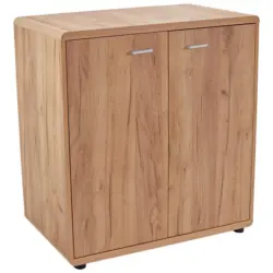 Kommode mit T&uuml;rd&auml;mpfer B 89cm Fantana Kraft Eiche Dekor