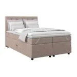 M&ouml;belix Boxspringbett ELIO Beige 140x200 cm H3/H4