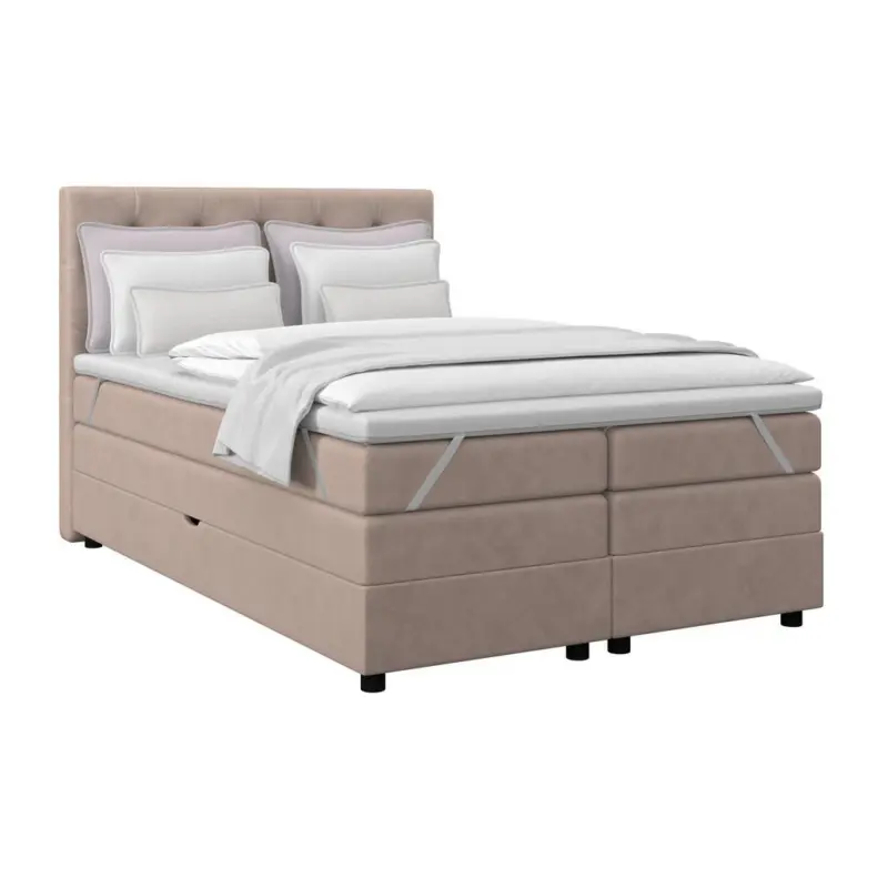 Boxspringbett ELIO Beige 140x200 cm H3/H4