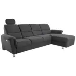 XXXLutz Lauterach - Ihr M&ouml;belhaus bei Bregenz Ecksofa in Mikrofaser Schwarz 292/165 cm
