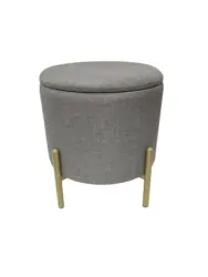 Hocker Logan Grau mit Stauraum