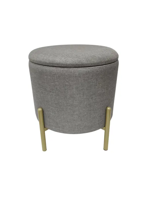 Hocker Logan Grau mit Stauraum