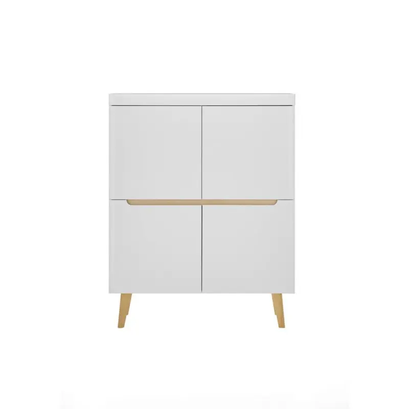 Highboard Svante Torge Wei&szlig;/Eichefarben B: 107 cm