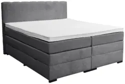 Boxspringbett Malaga ohne Fu&szlig;teil Grau ca. 180x200cm