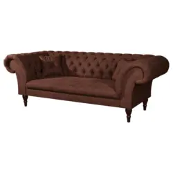 3-Sitzer-Sofa Preston in Mikrofaser Braun