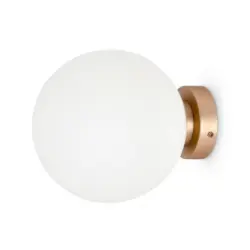 Wandleuchte Basic Form Wei&szlig;/Goldfarben max. 40 Watt Wandlampe