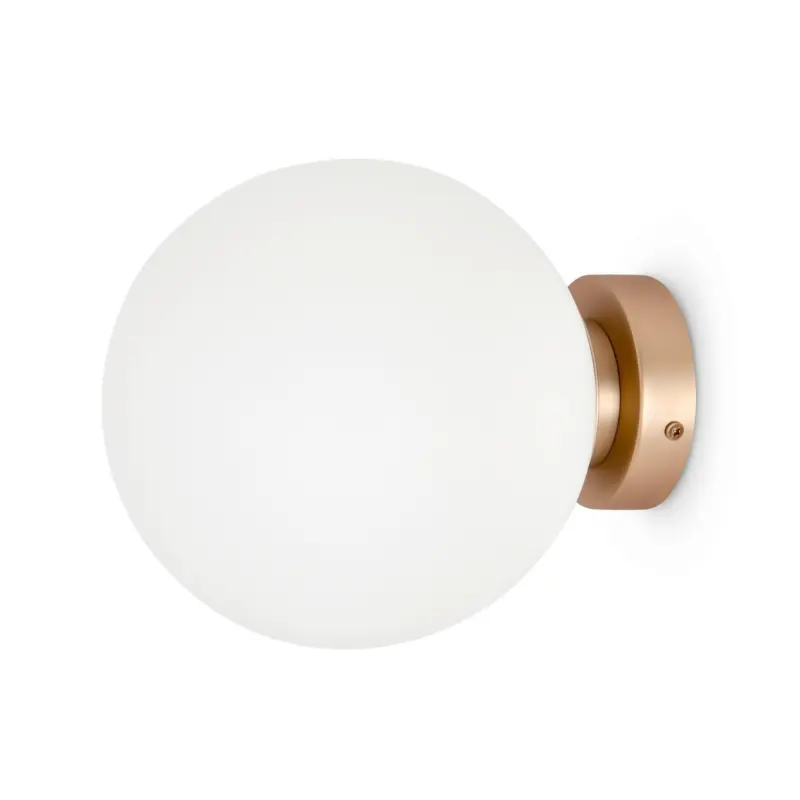 Wandleuchte Basic Form Wei&szlig;/Goldfarben max. 40 Watt Wandlampe