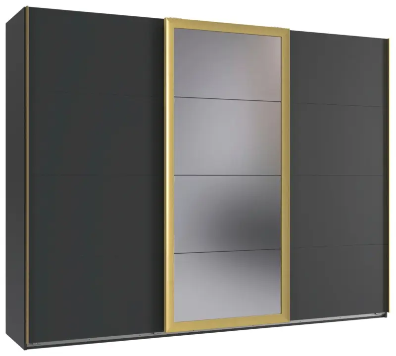 Schwebet&uuml;renschrank Katar Graphit-/Goldfarben