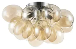 Deckenleuchte Balbo Nickel/Bernstein max. 28 Watt Deckenlampe