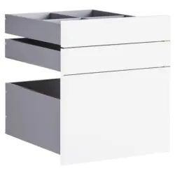 Schubladeneinsatz Unit Wei&szlig; B: 45,3 cm 3 F&auml;cher