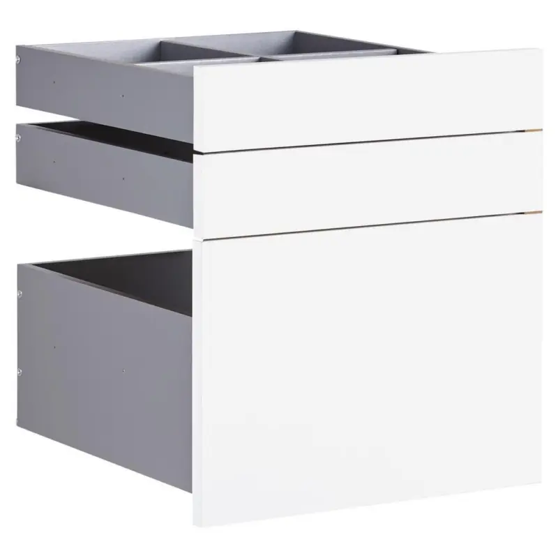 Schubladeneinsatz Unit Wei&szlig; B: 45,3 cm 3 F&auml;cher