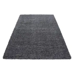 Hochflor Teppich Grau Life 160x230 cm