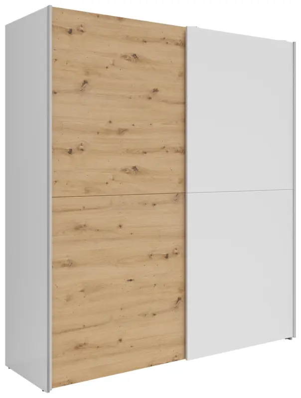 Schwebet&uuml;renschrank Time Wei&szlig;/Eiche Artisan