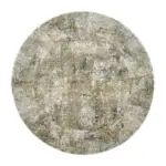 M&ouml;belix Webteppich Avignon Grau/Gr&uuml;n Rund &Oslash; 240 cm