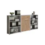 M&ouml;belix Aktenschrank Office Edition Grau/Eiche Dekor B: 253,2cm