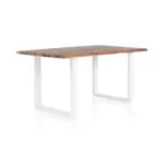 M&ouml;belix ESSTISCH Akazie massiv/Wei&szlig; 180x90