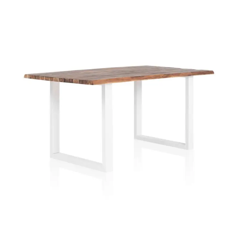 ESSTISCH Akazie massiv/Wei&szlig; 180x90