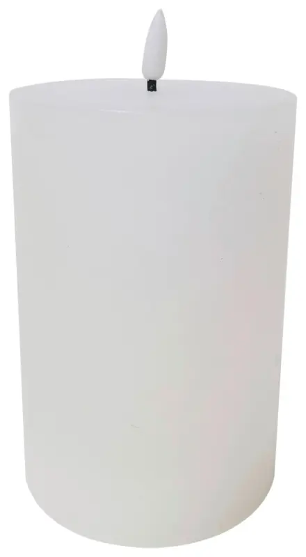 Kerze mit LED in Wei&szlig;