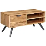 M&ouml;belix Couchtisch Holz massiv inkl. offenes Fach + Schublade