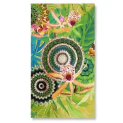 Strandtuch Yissa 100x180 cm Gelb Gr&uuml;n Goldfarben