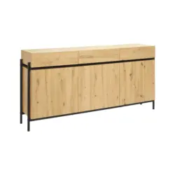 Sideboard Jasmina Eichefarben/ Schwarz MDF