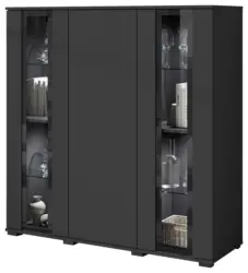 Highboard Caro ca. 120x122 cm Schwarz