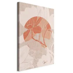 Leinwandbild Magnolia Greige Dunkelorange B: 40 cm