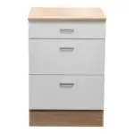 M&ouml;belix K&uuml;chenunterschrank Andy 60 cm Eiche/Wei&szlig; mit Laden