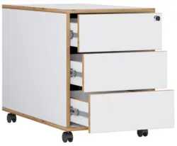 Rollcontainer Salia T70 Wei&szlig;/Honigeiche