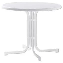 Gartentisch klappbar Holzwerkstoff/Metall ⌀ 86 cm
