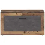 M&ouml;belix Garderobenbank Luna B: 88,9cm + Schuhablage Graphitfarben