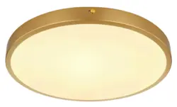 LED-Deckenleuchte Tibey Opal/Messingfarben max. 22Watt Deckenlampe