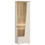 M&ouml;belix Vitrine Cut Out B: 60 cm Kaschmir/Eichefarben