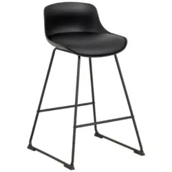 Besucherstuhl Tina gepolstert Schwarz bis 110 kg