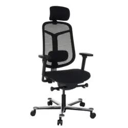 Drehstuhl Bicolore High Schwarz B: 66 cm