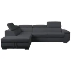 Ecksofa Lars I Cord anthrazit, LF: 123x193cm