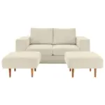 M&ouml;belix 3-Sitzer-Sofa Looks V-2 Creme