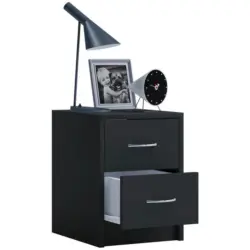 Nachtk&auml;stchen Schwarz H: 40 cm Boxal Min