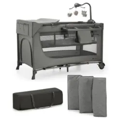 Reisebett JOY 2 3-In-1 Dunkelgrau, LF: 60x120cm