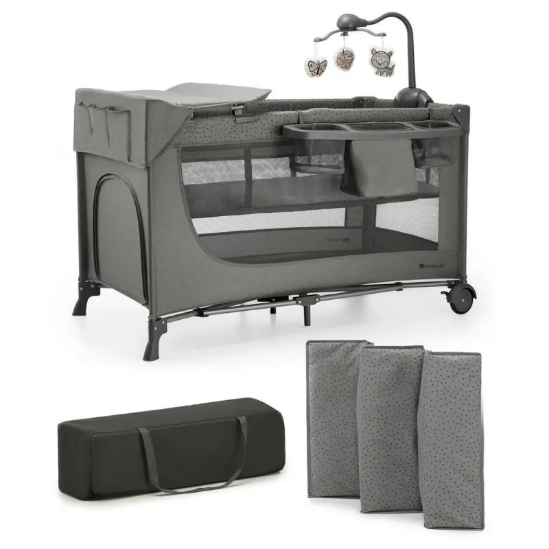 Reisebett JOY 2 3-In-1 Dunkelgrau, LF: 60x120cm