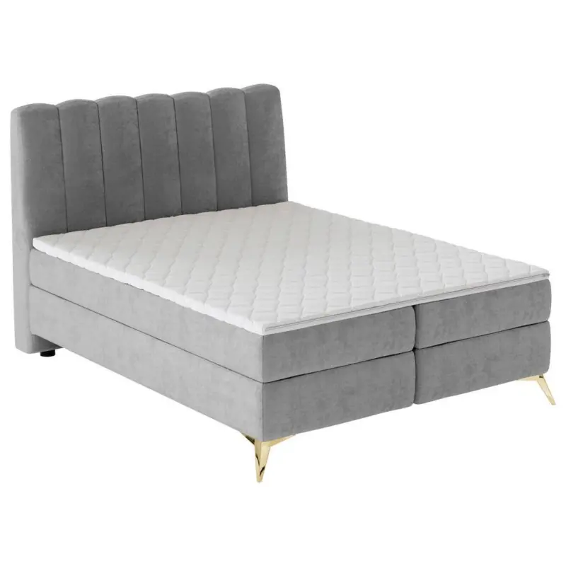 Boxbett Lexi Grau, inkl. Topper 140x200