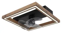 Deckenventilator Celinata Opal/Schwarz/Dunkelbraun
