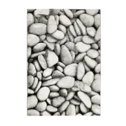 Webteppich Stony Island Grau 133x200 cm