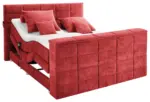 m&ouml;max Dornbirn - Ihr Trendm&ouml;belhaus in Dornbirn Boxspringbett Denver Rot ca. 180x200 cm mit Topper