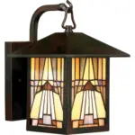 M&ouml;belix Au&szlig;enwandleuchte 60 Watt Metall Glas, Wandmontage