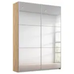 M&ouml;belix Schwebet&uuml;renschrank mit Spiegel 131cm Reflect, Eiche