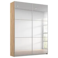 Schwebet&uuml;renschrank mit Spiegel 131cm Reflect, Eiche