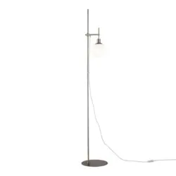Stehleuchte Erich Wei&szlig;/Nickelfarben max.40 Watt