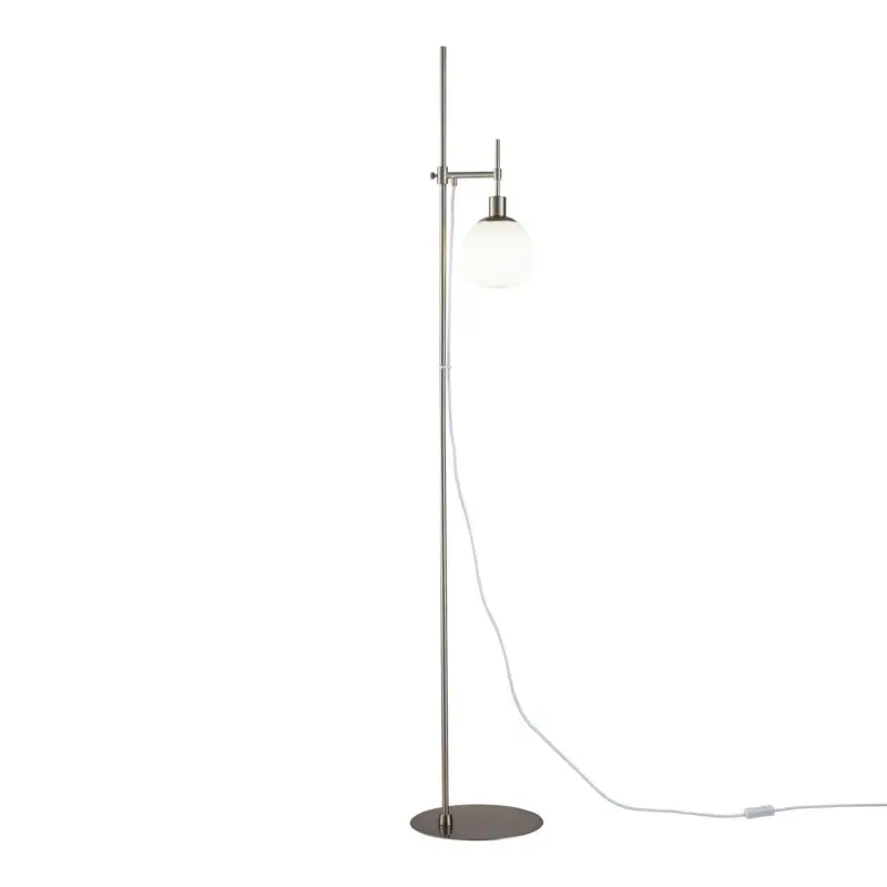 Stehleuchte Erich Wei&szlig;/Nickelfarben max.40 Watt